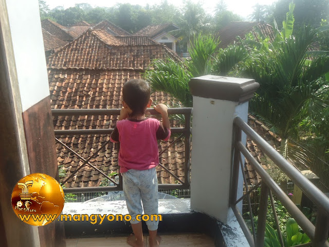 Foto anak saya "Gigin" sa'at berjemur di loteng.