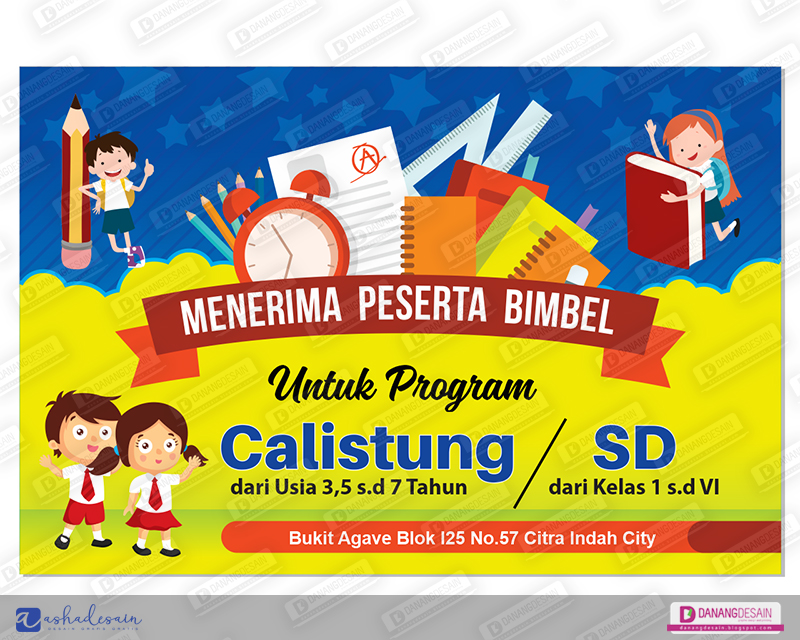  Contoh  Desain  Spanduk Banner  Bimbel Contoh Desain Banner  