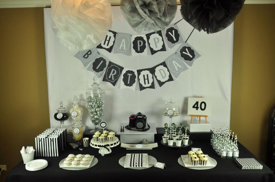 40th Birthday  Table Decoration  Ideas  Photograph 40th birth