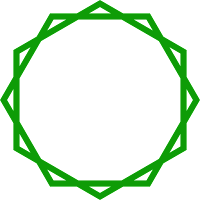 2 green hexagons arranged in a circle