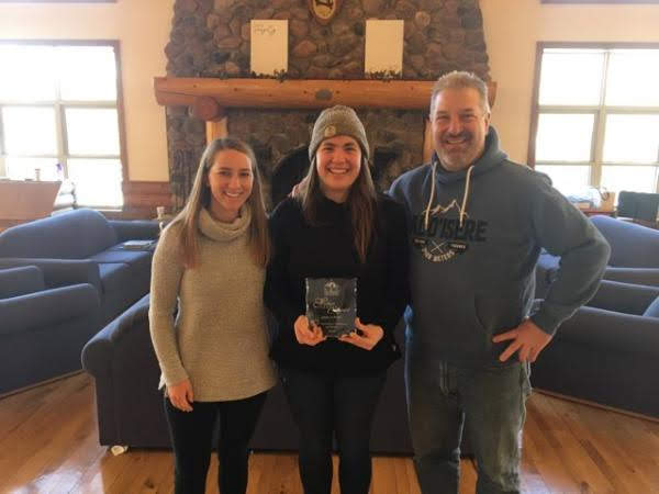 President Emily McKenzie, Honoree Jess Port, Presenter Michael Odberg