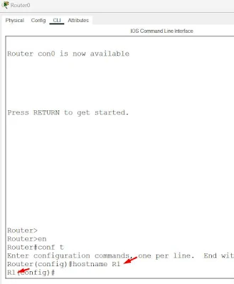 Change Hostname in Cisco Packet Tracer