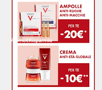 Logo Vichy Liftactiv Specialist  : sconto di 20€ per Ampolle Antirughe e di 10€ Crema Anti età e operazioni cashback