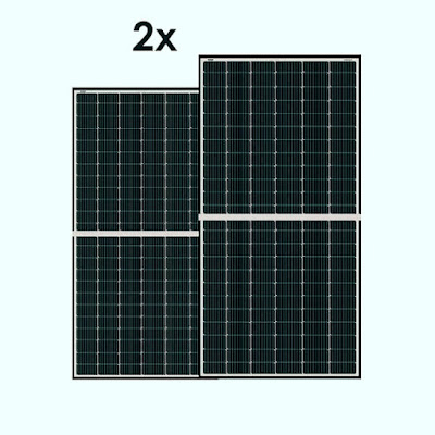 SHARK Bi-Facial Solar Panel, 440 - 530 Watt, 144 Cells, 9 Bus Bar (pack of 2)