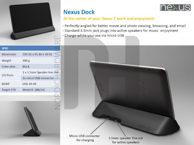 Nexus 7 Official Dock stand Reveled