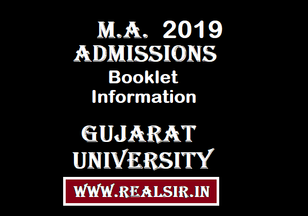 M.A. Admissions Information Booklet -2019 Gujarat University