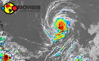 huracán Larry en el Caribe ha alcanzado la categoría 3 con vientos máximos sostenidos de aproximadamente 185 km/h