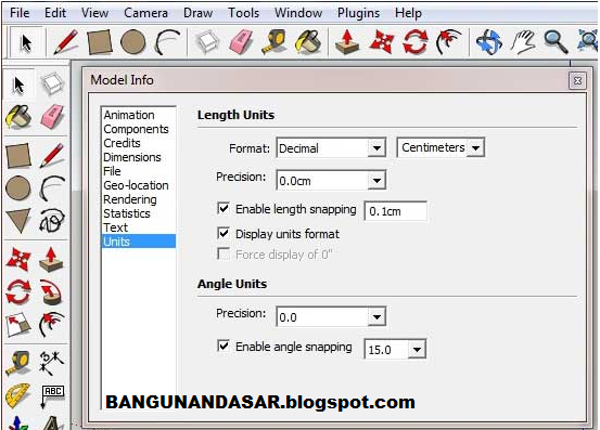 Cara Merubah Satuan Ukuran Di SketchUp