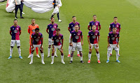 REAL VALLADOLID C. F. Temporada 2020-21. Óscar Plano, Masip, Michel, Javi Sánchez, El Yamiq, Rubén Alcaraz. Janko, Jota, Roque Mesa, Weissman, Lucas Olaza. VALENCIA C. F. 3 REAL VALLADOLID 0. 09/05/2021. Campeonato de Liga de 1ª División, jornada 35. Valencia, estadio de Mestalla. GOLES: 1-0: 45’, Maxi Gómez. 2-0: 48’, Maxi Gómez. 3-0: 90+3’, Thierry Correia.