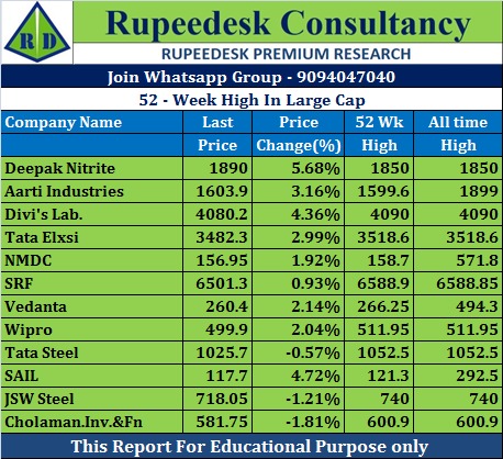 52-Week High In Large Cap