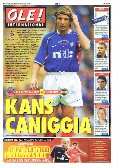 GLASGOW RANGERS VS FENERBACHE KANS CANIGGIA