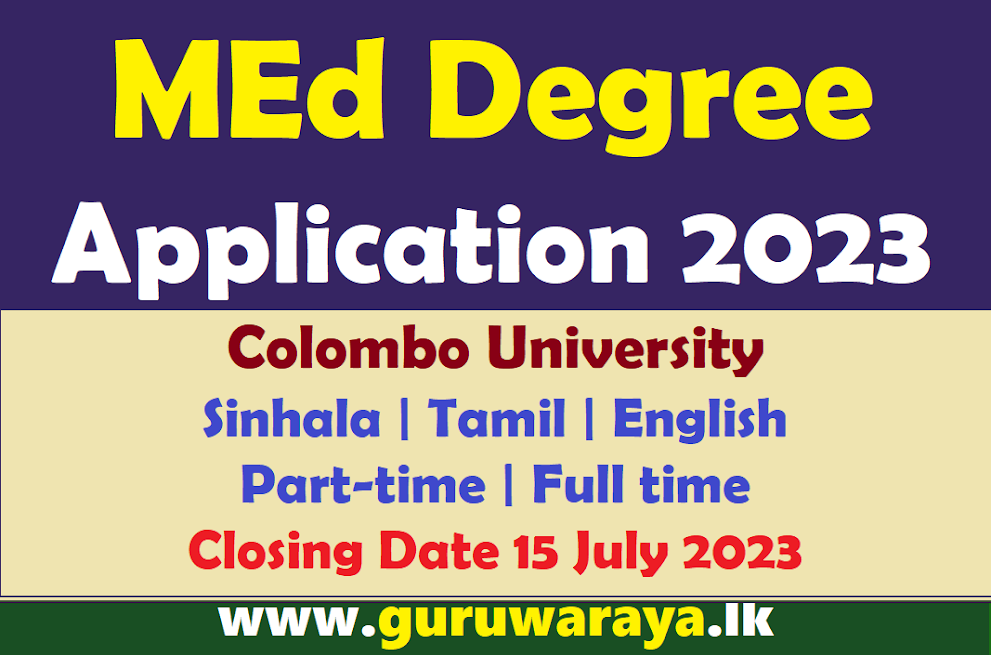 MEd Programme - Colombo University (2023)