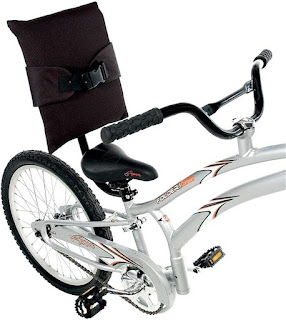 A bicycle with a backrest