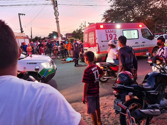 Acidente entre motocicleta e caminhão deixa uma pessoa morta em avenida de Parnaíba