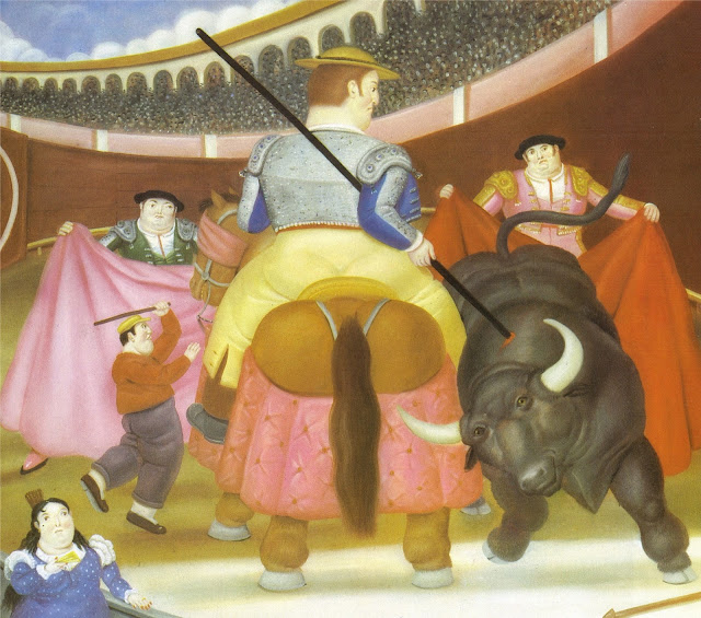 bull fighting,botero,figurative art