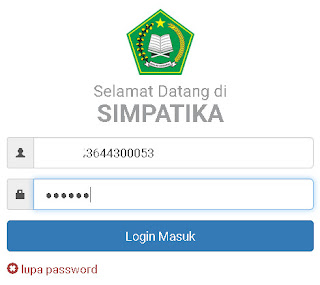 Login PTK simpatika kemenag