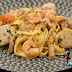 Tagliatelles avec cèpes, crevettes et coquilles Saint-Jacques