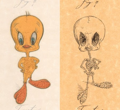 fish skeleton tattoos. Your Favorite Cartoon Character's Skeleton