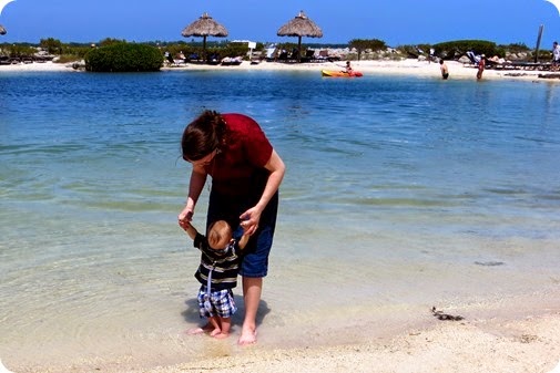 Nehemiah's First Beach Experience