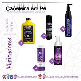 Desamareladores e Matizadores para cabelos loiros liberados para Low Poo e No Poo - Lola Cosmetics. Tutanat, LiveAloe, Magic Professional e C. Kamura.