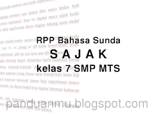 RPP Bahasa Sunda Sajak kelas 7 SMP MTS