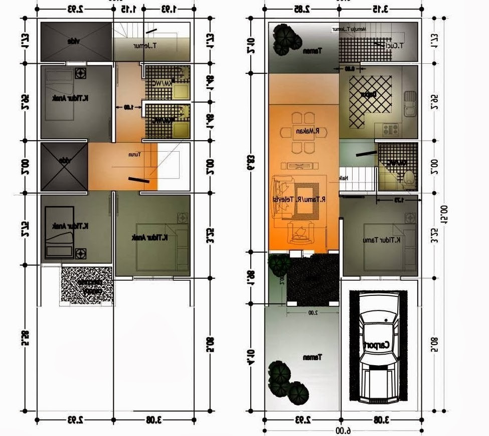 Denah Rumah Minimalis Ukuran 6x10 Desain Rumah Minimalis Terbaru