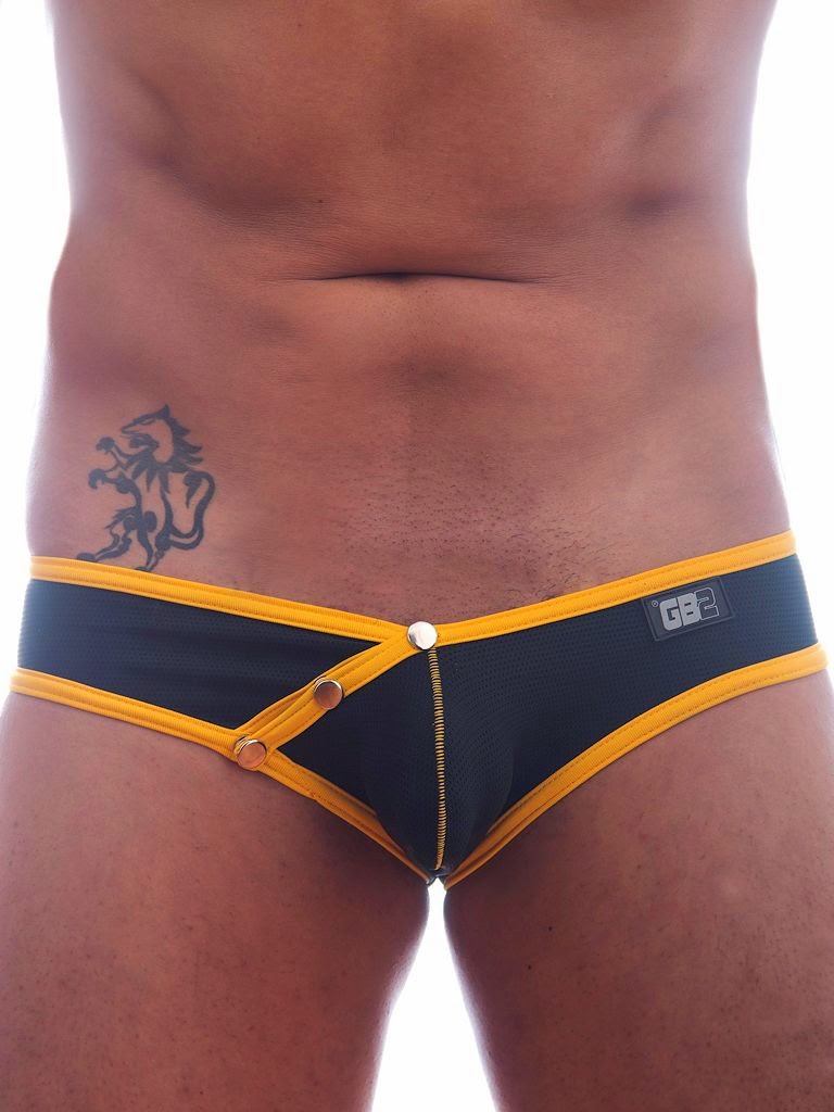 GBGB Wear Earvin Brief Underwear Swimwear Black-Yellow Cool4Guys