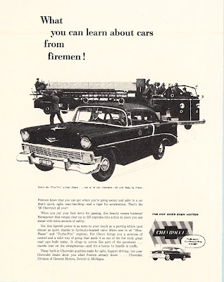 This 1956 Chevy ad ran in a load of top magazines for April of that year