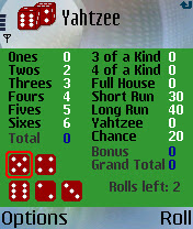 Yahtzee For Symbian Phones