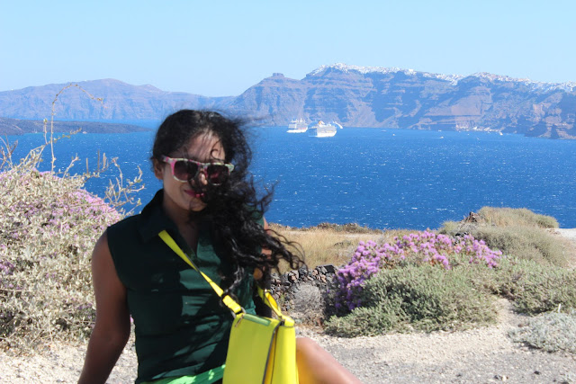 hurricane in Santorini, greece