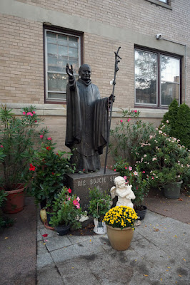 Photo of bronze sculpture of Karol Cardinal Wojtyla also known as Pope John Paul the second