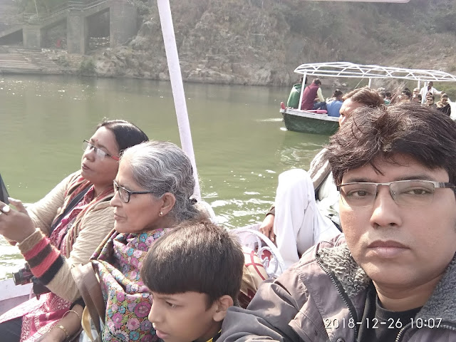 Our Unputdownable Team on the boat - Maa,Jolly di and Me