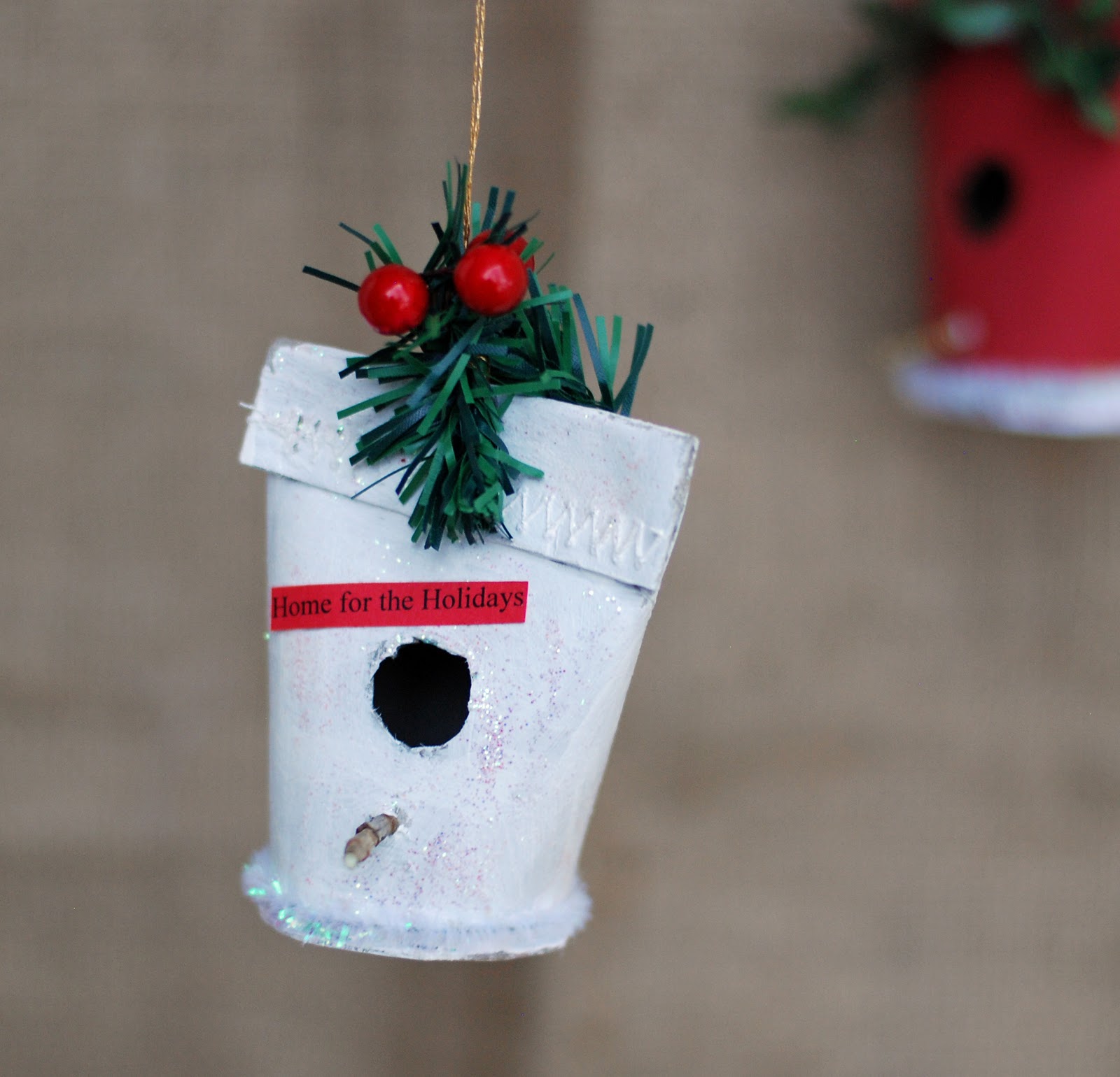 that artist woman: How to Make a Christmas Birdhouse Ornament
