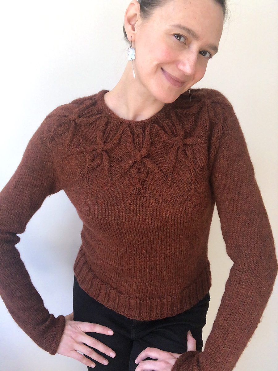 Combine Hand Knitting with Machine Knitting! Isabel Yoke Sweater