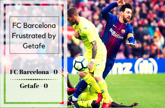 Lionel Messi fouled in the match in FC Barcelona's goalless draw against Getafe