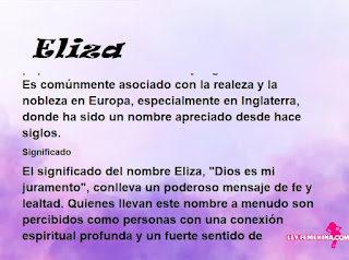 significado del nombre Eliza
