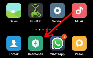 menu security / keamanan di hp xiaomi