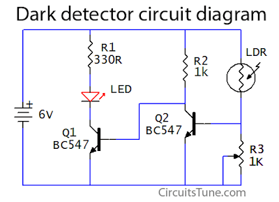 dark detector circuit diagram 
