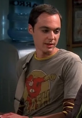 Sheldon's Flash Running T Shirtin from big bang theory