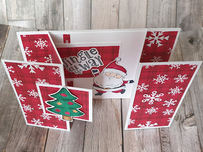 Be jolly Stampin up Christmas card fun fold