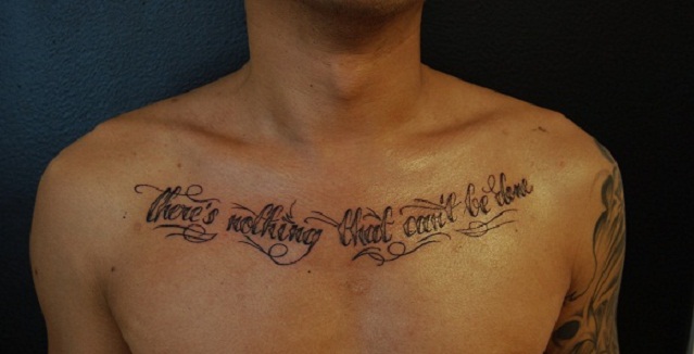 tattoo chest text