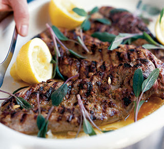 Barbecued Pork with Sage, Lemon & Prosciutto