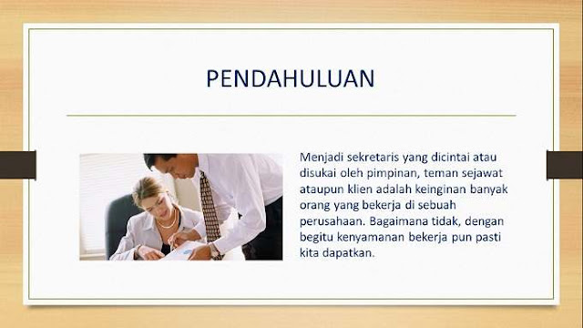 Contoh Slide Presentasi "Sekretaris yang Dicintai Atasan 