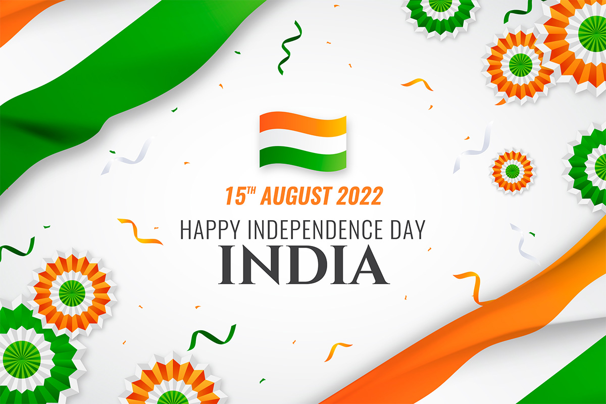 Happy Independence Day Wallpaper with Tricolor