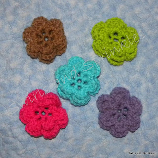 Swirls and Sprinkles: Free crocheted 3 layer flower pattern