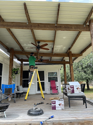 Outdoor Ceiling Fan Installation In Magnolia, Texas