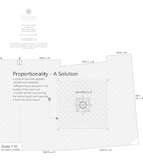 Hardwood Floor Medallion Installation - Proportionality Solution