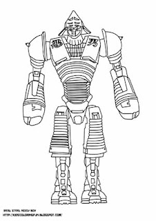 Real Steel Noisy Boy And Other | All Free Coloring Page For Kids