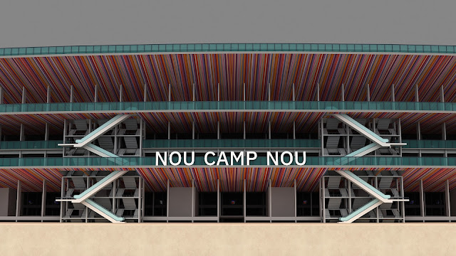 New Camp Nou Stadium Barcelona Spain 3d Model