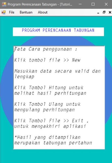 program menghitung tabungan